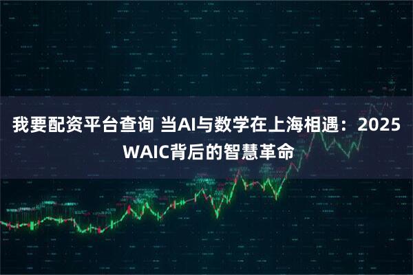 我要配资平台查询 当AI与数学在上海相遇：2025 WAIC背后的智慧革命